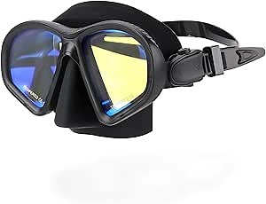 Diving Mask, Scuba Mask for Scuba Diving, Snorkeling, Free Diving, and Skin Diving. Anti-Fog Anti-Leak Low Volume Dive Mask with UV Coated Lenses, Scuba Gear for Adults