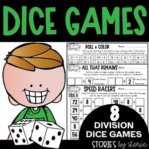 Division Dice Games Printable and Digital Activities