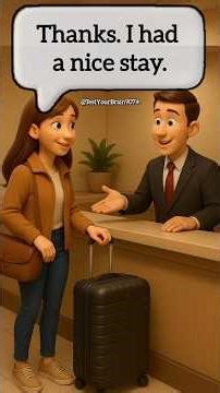 🏨Hotel Check-Out Conversation in English#hotel #checkout #english #learnenglish #funny #shortsfeed
