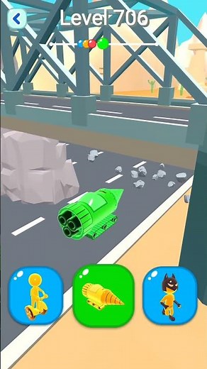 Shape-Shifting 2 GAMEPLAY Level No #706 Walkthrough - New Update Car Racing #Shorts #ShapeShifting