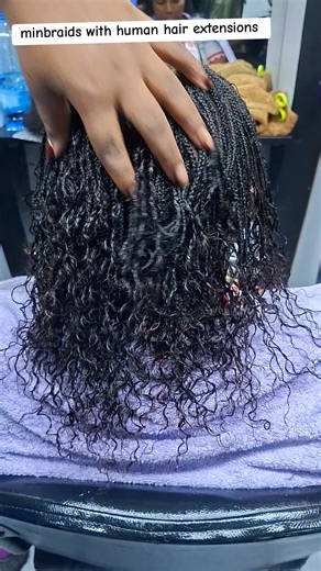 Minbraids with Human Hair Extensions: Trendy Styles