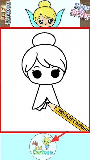 How to draw tinkerbell - disney princess Drawing for Kids and Toddler #disney