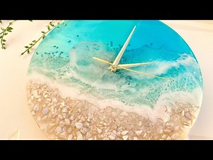 Gorgeous Resin Beach Clock From a Mold: DIY Resin Art Tutorial