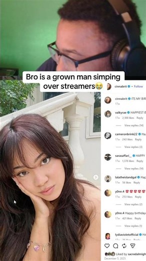 This is a grown man simping over female streamers #shortsviral #funny #mrbeast