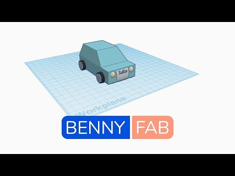 MODÉLISATION 3D SUR TINKERCAD - VOITURE AVEC ROUES MOBILES