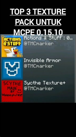 TOP 3 TEXTURE PACK UNTUK MCPE 0.15.10 | DOWNLOAD MEDIAFIRE🔗📂