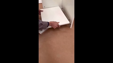 Reception Desk Front Counter Desk with LED Lights, 63" Modern Front Counter Table with Lockable Drawer, Storage & Shelves, Reception Table for Office, Lobby, Beauty Salon