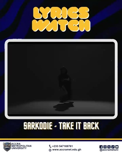 This week’s Lyrics Watch focuses on a standout section from Take It Back by Sarkodie. In this part of the verse, Sarkodie blends humor, cultural references, and sharp wordplay while addressing the Ghanaian rap landscape. The opening comparison of rap to Cream Crackers suggests ease and confidence, implying that delivering bars comes naturally to him. He then shifts attention to social media culture with the line about Snapchatters, suggesting that some individuals focus more on online commentary
