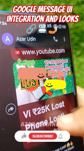 Google message UI integration and looks 🔗📇🤳🏻 #azarchannel #message #google