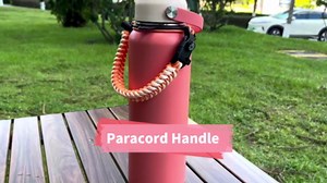 32oz/40oz/64oz Insulated Water Bottles - with Straw & Flip Auto Lid, Stainless Steel Water Bottle Shoulder Carrier Bag, Silicone Boot, BPA-Free Metal Water Bottle with Handle Paracord