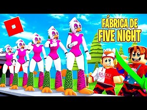 CRIEI A FÁBRICA DA CHICA DO FIVE NIGHT NO ROBLOX😆 Fnaf: Security Breach Tycoon