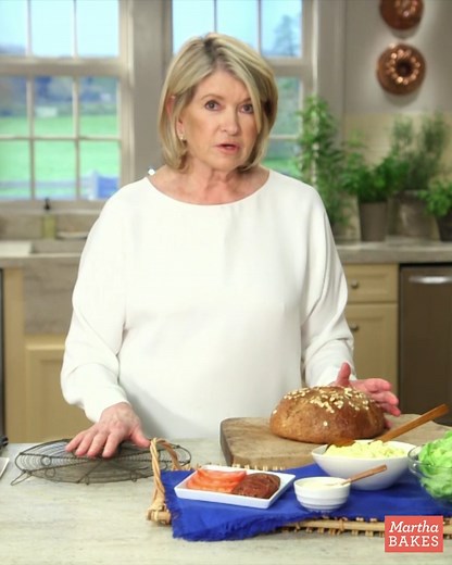 This hearty round loaf is made with rolled oats, whole-wheat flour, and molasses (which gives it a hint of sweetness). Try it at breakfast, toasted and spread with jam, or at lunch, with sliced turkey and cheddar. Get the Martha Bakes recipe: https://bit.ly/3ciFFoF [originally aired on PBS] | Martha Stewart