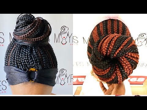 How to make braided ponytail/bun with headband(sewing method)