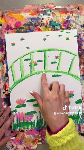 Easy Claude Monet Inspired Spring Art Project