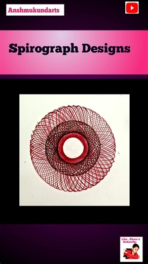 How To Make Spirograph Designs || Spirograph Design Draw Kare Pen Se49😍 #shorts #ytshorts