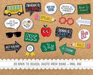 Printable Back to School Photo Props Signs | Meet the Teacher Classroom Activities, Back to School Fun, First Day of School | PNG, PDF - Etsy Canada