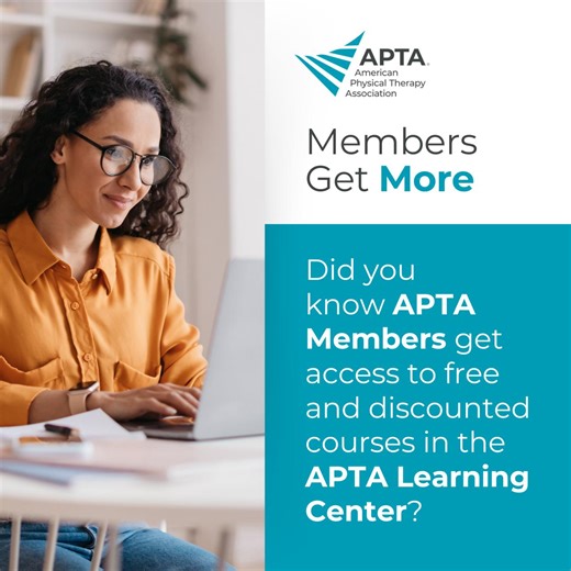 Did you get your CEUs? 💡 APTA members get access to free courses and discounts on over 600 offerings through APTA’s Learning Center! Join today to start learning: https://www.apta.org/membersgetmore | American Physical Therapy Association (APTA)