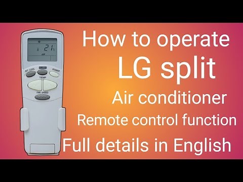 How to use lg air conditioner remote control function in English| lg split ac remote full details