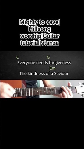 Mighty to save|Hillsong worship|Guitar tutorial #mightytosave #worshipguitar #ghguitartutorial