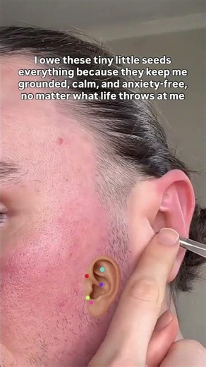 These are lifesavers 👂🏼⚡️ I place ear seeds on these five points on the ear and they help me feel