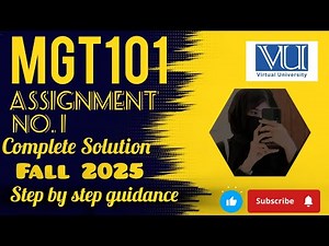 MGT101 Assignment 1 complete solution Fall 2025
