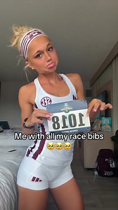 No because I legit used to have an entire wall of my old race bibs LOL #raceday #trackandfield #athletelife #trackgirl #racebib