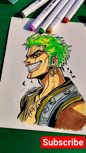 #zoro #onepiece #artlovers #artandcraft #artistdrawing #dailyvlog #viral_video #artwork #viralreels