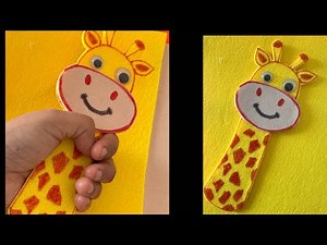 Giraffe finger/hand puppet ll simple steps ll puppet craft 💡ideas‪@craftwraftshobha‬