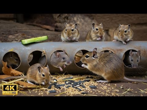 Cat TV Mouse: Adorable Mice Hide & Seek, Chase fun on screen– 8H in 4K UHD 60FPS!