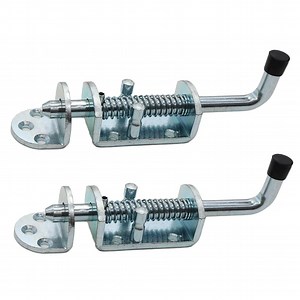 [Hot Item] OEM Style Bolt on Spring Loaded Fence Gate Latch Lock Silver High Strength Steel Zinc Plated Trailer Spring Pin