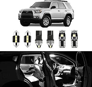 EASY EAGLE 16 Pcs Super Bright 6000K White LED Interior Light Bulbs Kit Package for 2010-2020 2021 2022 Toyota 4Runner + and Install Tool (White)