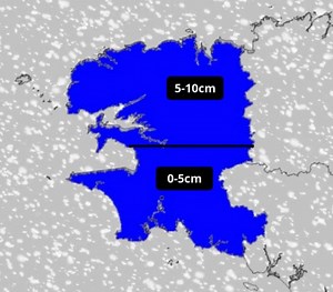 ❄️ Bulletin météo – Pré‑alerte neige Finistère (pour demain) Le risque de neige pour demain est désormais confirmé. Météo‑France vient de placer une grande partie du Finistère en vigilance ORANGE neige‑verglas, notamment tout le sud du département. 🌨️ Accumulations prévues Sud Finistère : entre 0 et 5 cm, selon l’intensité des averses et la tenue au sol. Nord Finistère : entre 5 et 10 cm, localement un peu plus sur les hauteurs. 🕒 Chronologie prévue Matinée : les précipitations neigeuses abord