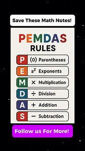 PEMDAS Rules Math Notes 📚💯 | Math Tricks Tutorial
