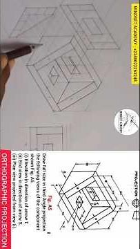 How to draw views in orthographic projection from iSoMeTrIc view