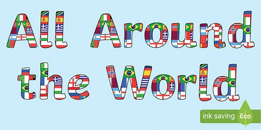 All Around the World - Display Lettering