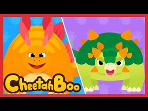 Stegosaurus VS Ankylosaurus | Dinosaur Battle Songs | Nursery rhymes & Kids Song | #Cheetahboo