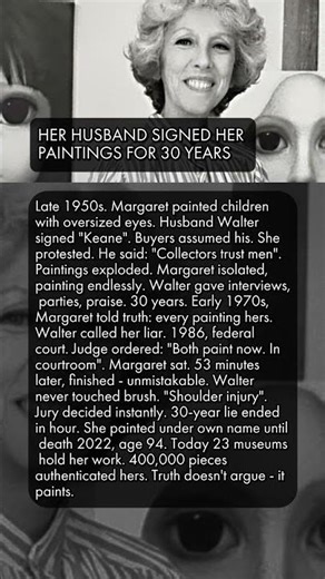 🎨✍️ HER HUSBAND SIGNED HER PAINTINGS FOR 30 YEARS