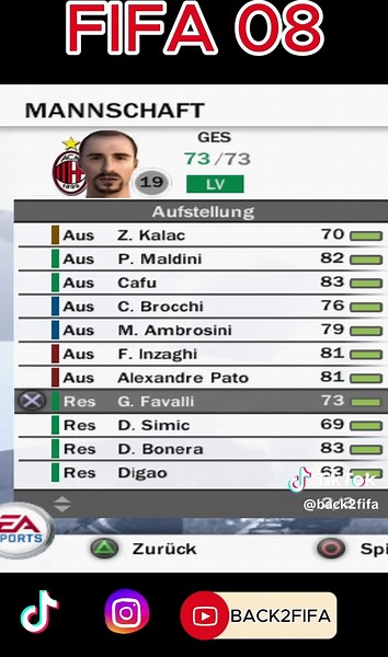 AC Milan Legends in FIFA 08: Kaká and Pirlo