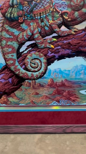 21 reactions | Pale Rider, by NC Winters, in an embossed lizard textured mat of garnet suede and gensis blue, with a hand-painted wood frame. | Framing Devil | Facebook