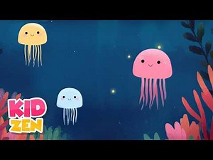 Baby Sleep Music 🪼 Glowing Jellyfish Music Box Lullaby | Calming Underwater Sensory Video