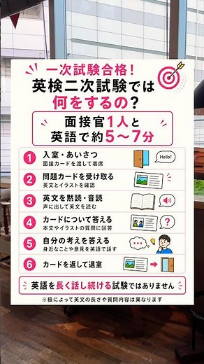 英検二次試験についてまとめました！