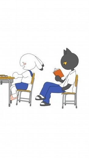 Haerim 해림 on Instagram: "🐇🪑📕🐈‍⬛ . . . 🐇Hongsi and 🐈‍⬛B.B. 🐇홍시와 🐈‍⬛비비 🐇ホンシと🐈‍⬛ビビ . . #animation #anime #hongsiandbb #oc #character #sakuga #tvpaint #홍시와비비 #한국애니 #애니 #자캐 #ア二メ #ア二メーション #作画 #ホンシとビビ #猫"
