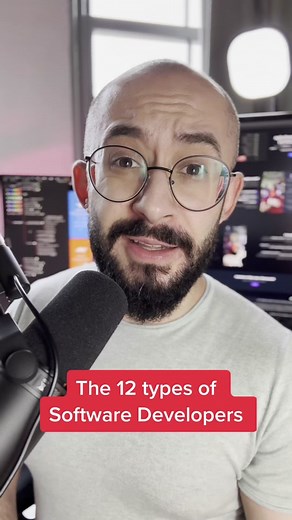 The 12 types of software developers helps you know a little bit more about the archetypes of software developers out there, but it is by no means complete or representative of the full spectrum! #softwareengineer #coding #programming