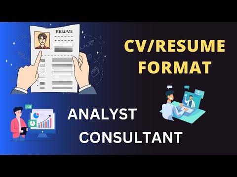 CV/Resume Format for Analyst, Associate, Consultant, Management Trainee