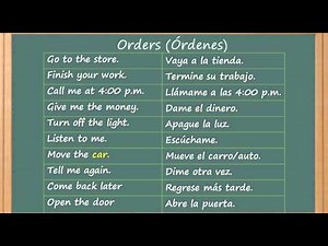 Como Aprender Inglés | Como ordenar o dar instrucciones en inglés