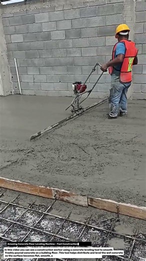 Amazing Concrete Floor Leveling Machine – Fast Construction Technique!.