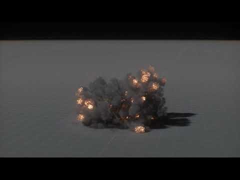 Artillery Grenade Explosion Animation 3D for blender, maya, cinema 4d...