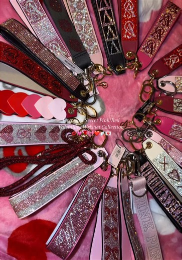 💗🪽 Victoria’s Secret Pink/ Red Valentines Wristlet Keychain Collection 💋 #victoriassecretwristlet #victoriassecretaccessories #victoriassecrethaul #victoriassecretvalentine #vspinkvalentinesday
