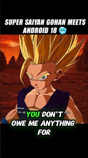 Super Saiyan Gohan Meets Android 18 🤯 #crashout #android #sparkingzero #dragonballz #dbz