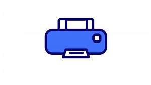 Download Looping animation of a printer syncing wirelessly with a device illustrates modern connectivity features in a tech savvy visual for free